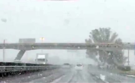 Video. Tormenta de nieve en carretera Silao-León