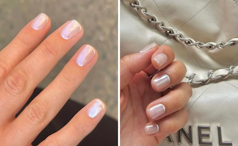 Carmelina también llevó este estilo a una manicura francesa invertida. Foto: Especial. Instagram @hicarmelina