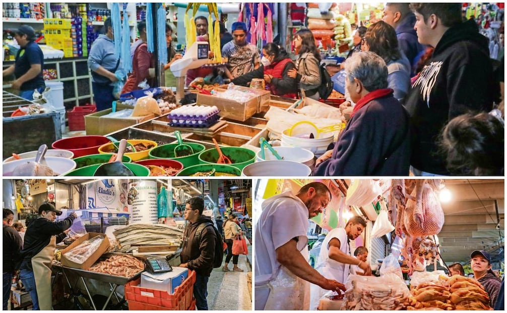 Camarón seco, mole, pierna y bacalao son algunos de los productos que la gente más busca en estas fechas navideñas, para preparar los tradicionales platillo. Fotos: Axel Sánchez y Yaretzy M. Osnaya | El Universal | (23/12/2024)