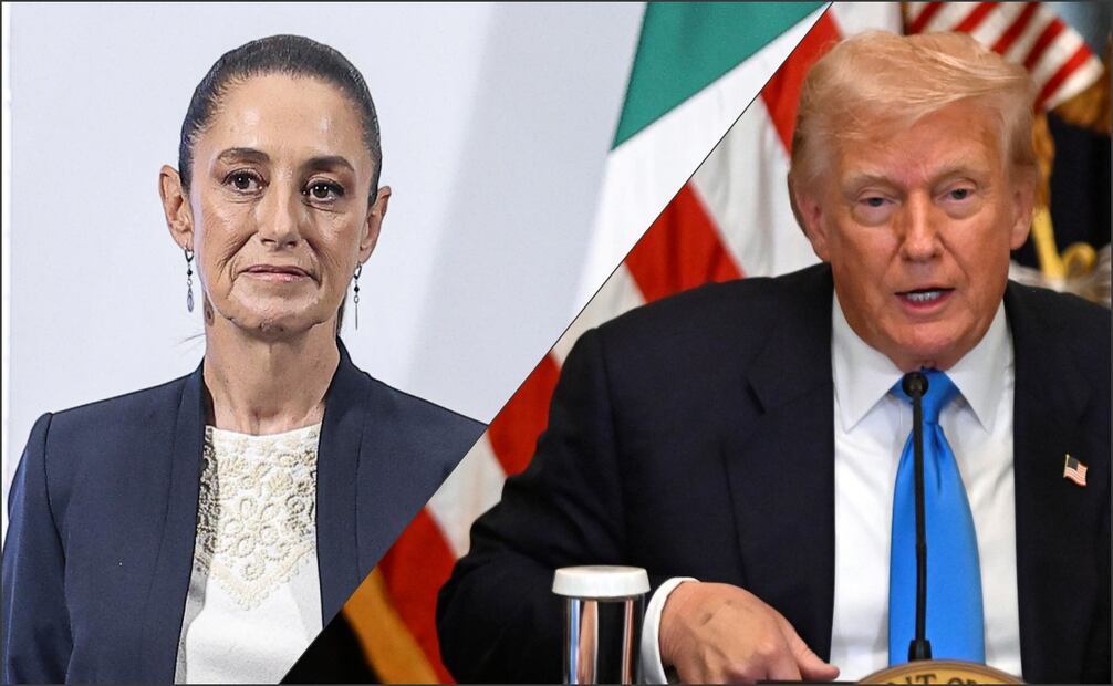 Claudia Sheinbaum y Donald Trump. Foto: Gabriel Pano / EL UNIVERSAL y EFE