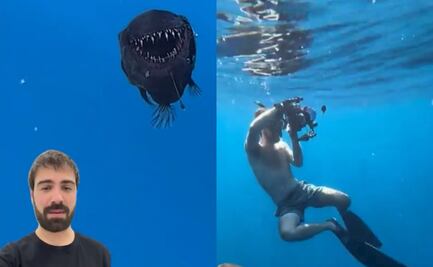 Revelan video inédito del pez diablo negro encontrado en España; buzo explica posible causa de aparición