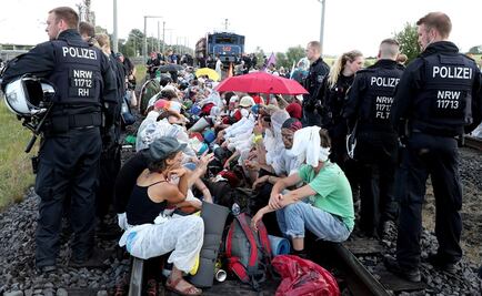 Ecologistas protestan en yacimiento de carbón en Alemania