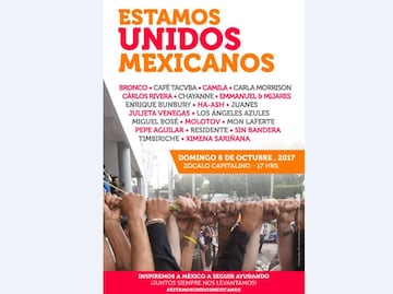 Timbiriche, Café Tacvba y Miguel Bosé, juntos en el Zócalo por damnificados