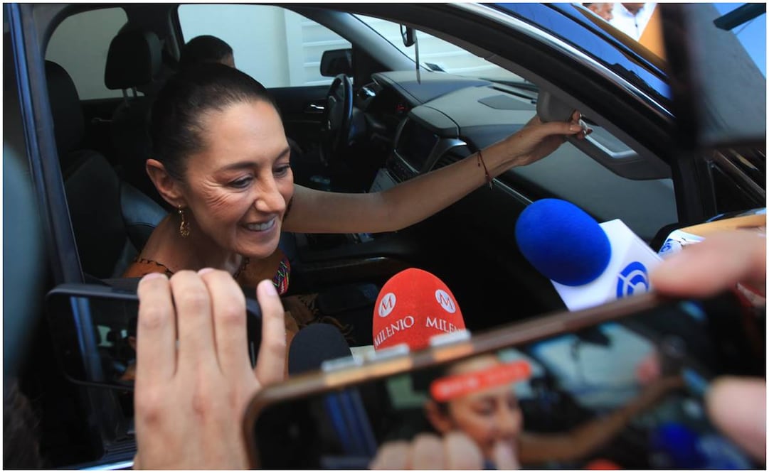 Claudia Sheinbaum, presidenta de México, rumbo a Puerto Escondido este 26 de enero del 2025. Foto: Edwin Hernández / EL UNIVERSAL