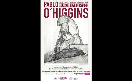 Museo de la Ciudad de México recibe litografías de O'Higgins
