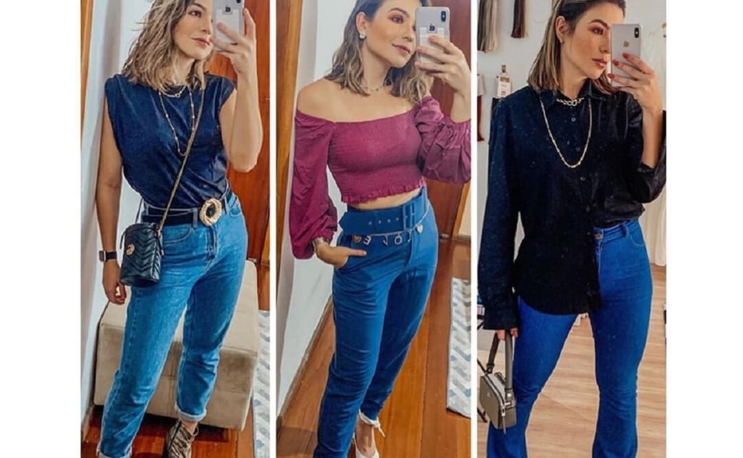 Encuentra el tipo de jeans que más te conviene si eres bajita, curvy o delgada. Foto Instagram @treslooks