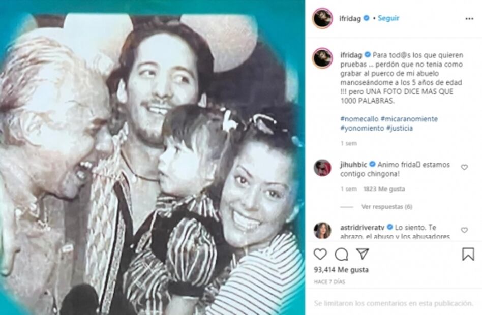 Frida Sofía no pudo ser diagnosticada en la adolescencia con TLP