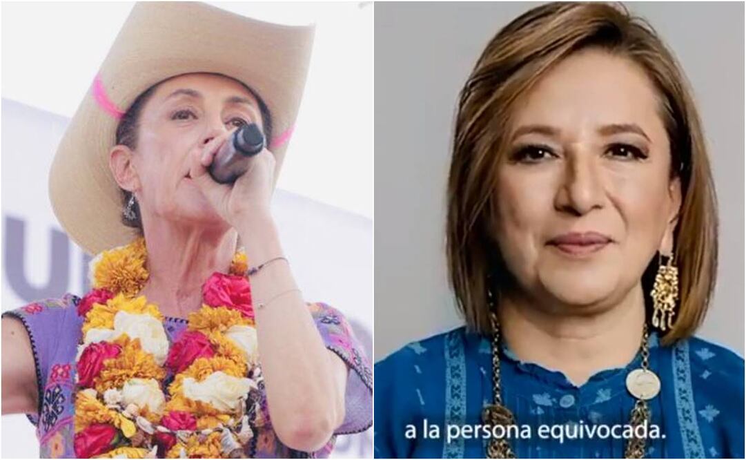 Xóchitl Gálvez y Claudia Sheinbaum. Foto: Twitter @Claudia Sheinbaum y @@MLopezSanMartin