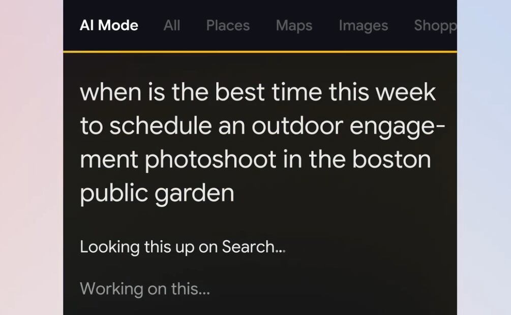 Modo IA de Google analiza fotos con preguntas a profundidad. Imagen: Google