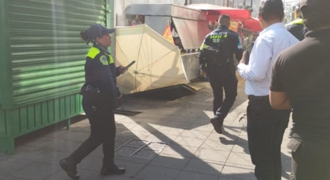 Explosión de mufa en plena avenida Balderas deja un lesionado 