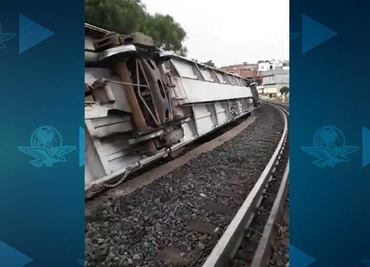 Descarrila tren en zona habitacional de Zacatecas