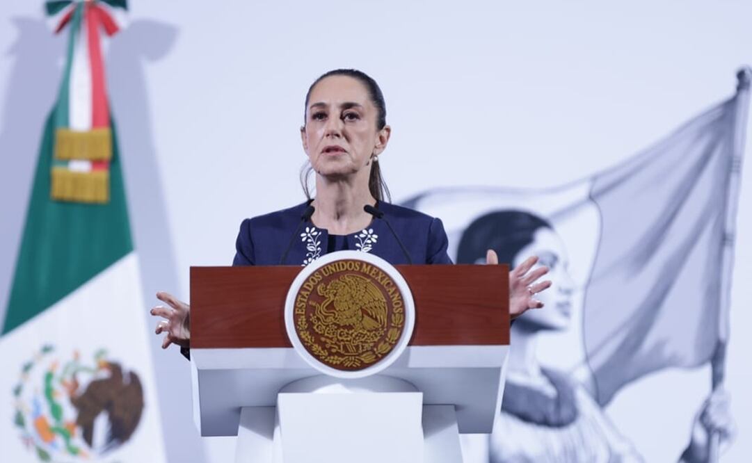 Conferencia del pueblo encabezada por la presidenta, Claudia Sheinbaum Pardo en el Salón Tesorería de Palacio Nacional. Foto: Fernanda Rojas/ El universal