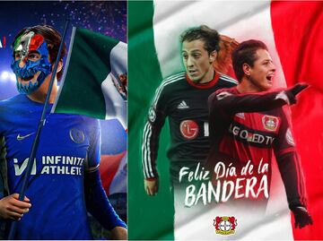 Históricos equipos de Europa celebran el Día de la Bandera de México
