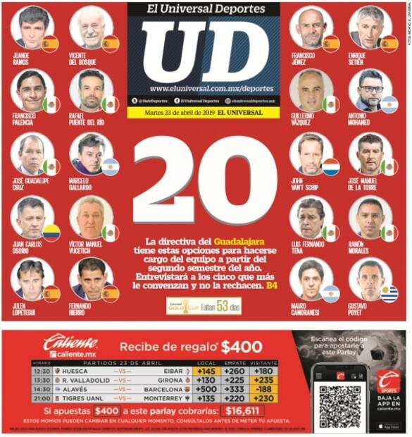 Son 20 técnicos los candidatos para dirigir a Chivas