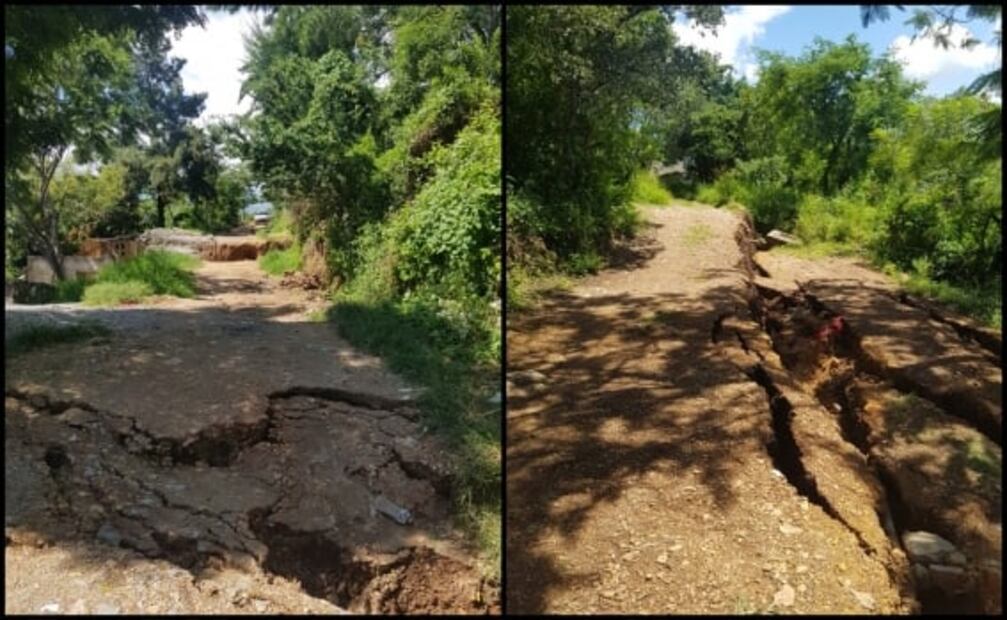 Alertan sobre desgajamiento de cerro en Jiutepec, Morelos