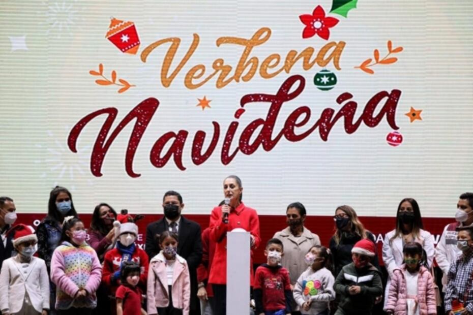 Sheinbaum inaugura Verbena Navideña en el Zócalo