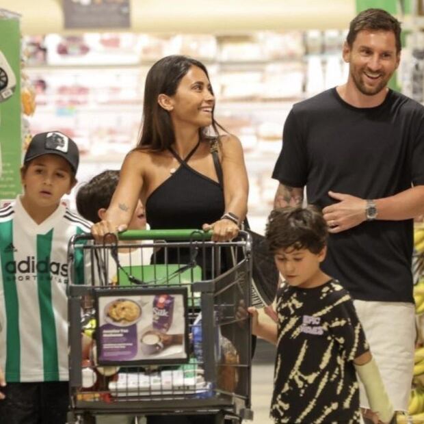 Lionel Messi en el supermercado de Miami