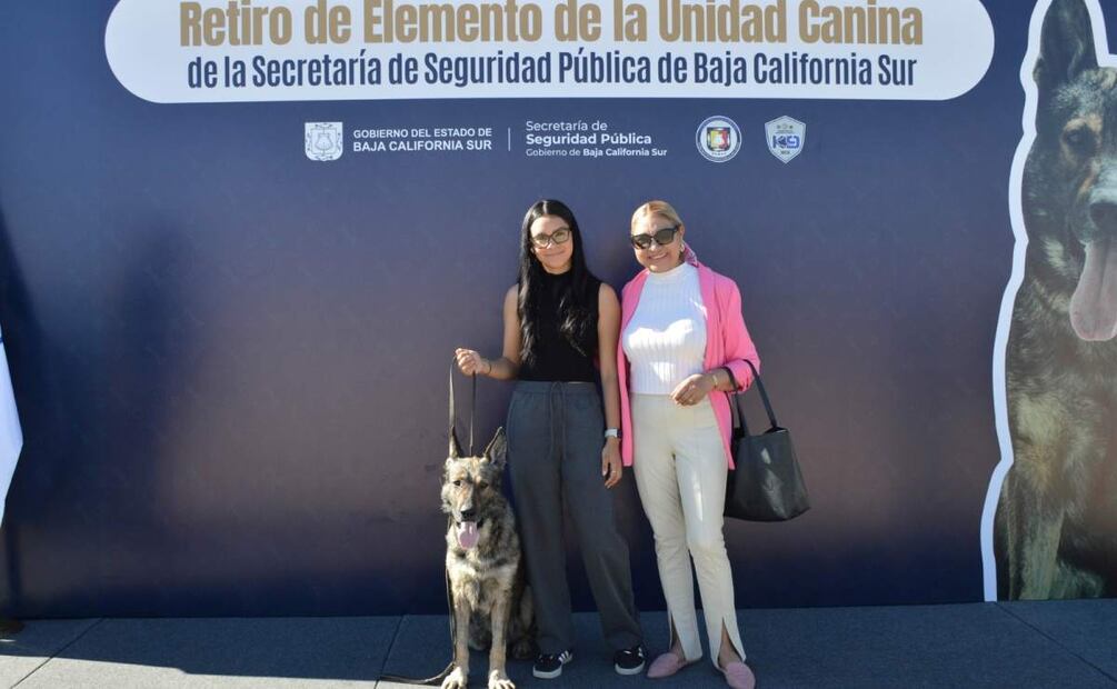 El pastor belga fue despedido con una ceremonia en instalaciones de la Policía Estatal Preventiva (10/06/2025). Foto: Especial