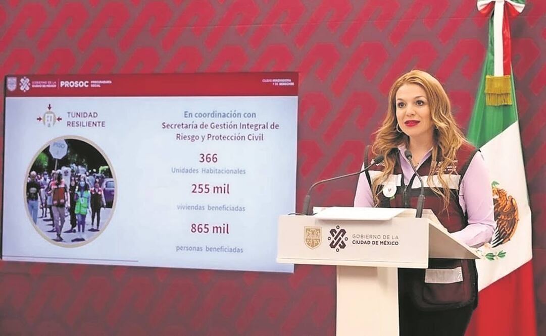 Claudia Galaviz Sánchez dijo que la Prosoc ha beneficiado a 3.5 millones de personas. Foto: Especial