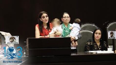 Diputada sube a la tribuna con bebé en brazos y dice: "yo también estoy hasta la madre"
