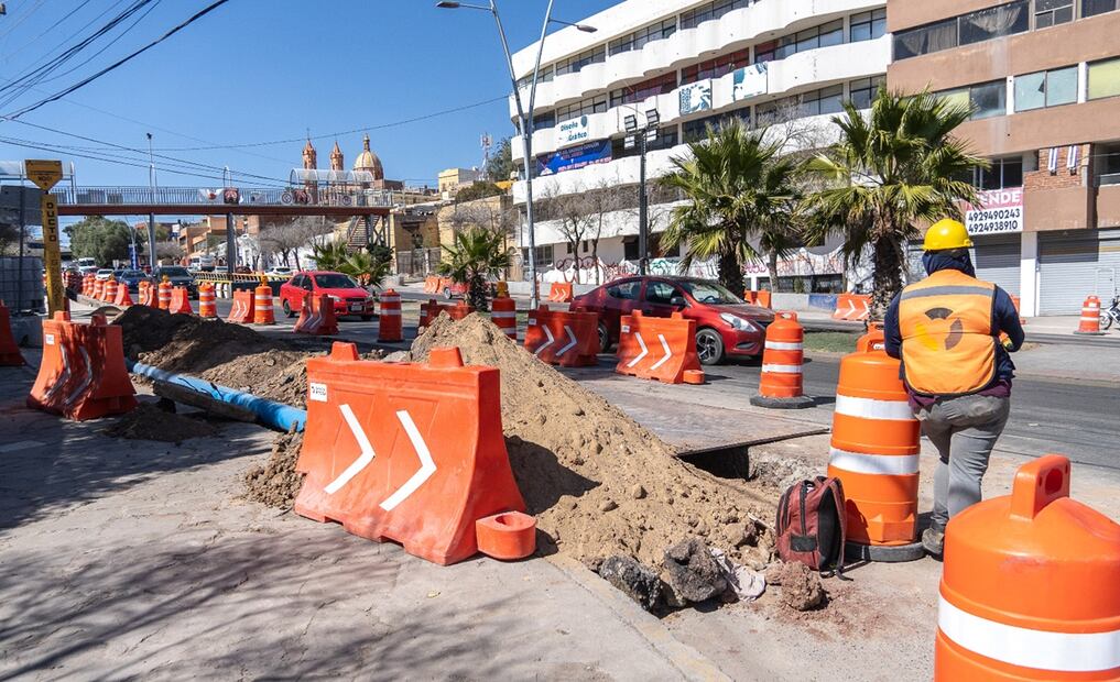Construcción del Viaducto Elevado en el centro de la ciudad de Zacatecas. Foto: Diana Valdez/EL UNIVERSAL