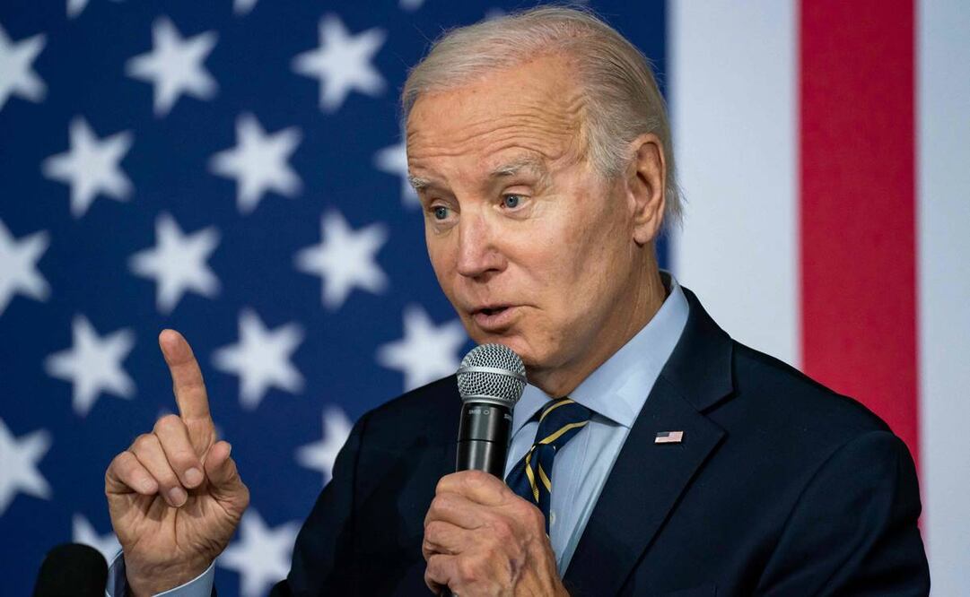 Biden emitió una orden ejecutiva en la que anuncia que también se sancionará a quienes socaven el funcionamiento de "un gobierno civil de transición" o "un futuro gobierno elegido democráticamente". Foto: AFP