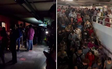 VIDEOS: Línea B del Metro, a reventar tras falla eléctrica y lluvia 