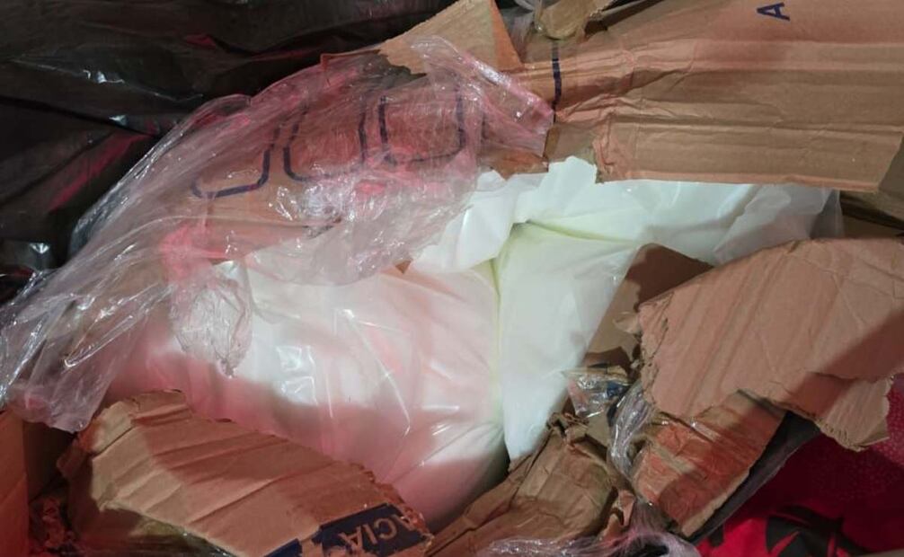 Gabinete de Seguridad realiza el mayor aseguramiento de metanfetamina en Sinaloa. Foto: Especial