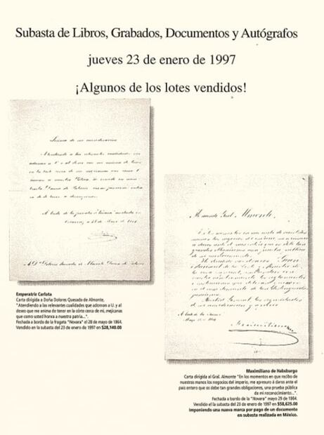 Dos cartas escritas en la fragata Novara