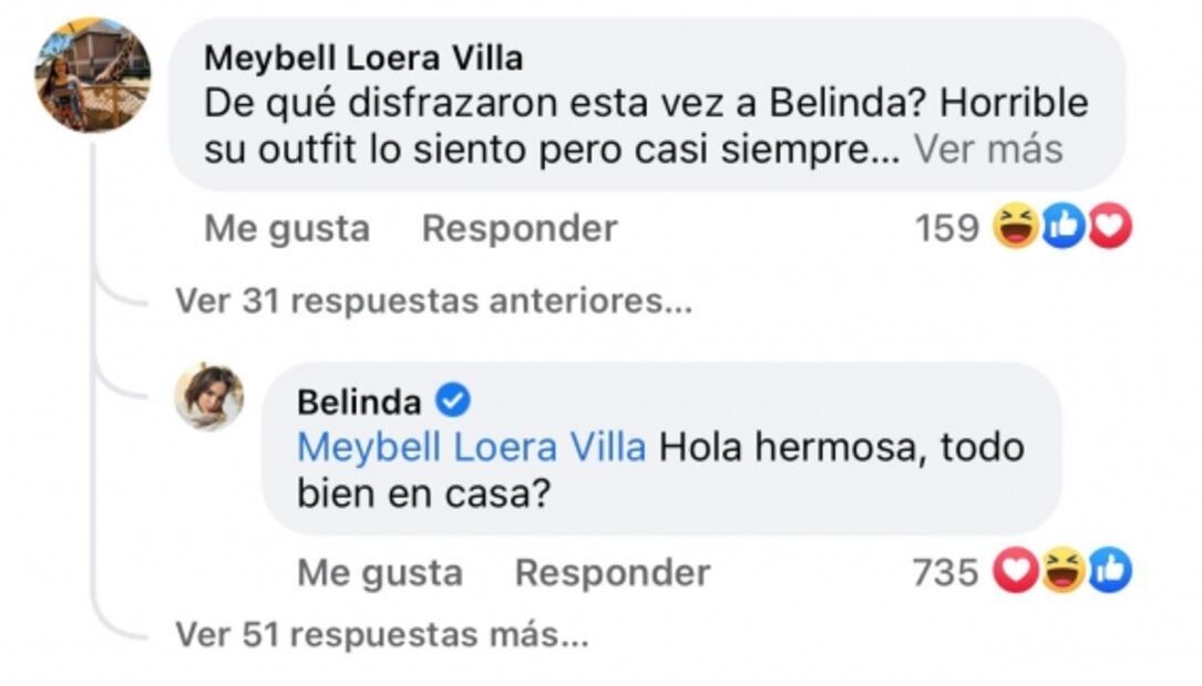 "¿Todo bien en casita?", responde Belinda tras críticas a su look