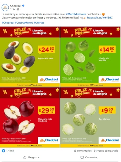 Martimiércoles de Chedraui: checa aquí las ofertas especiales de este 5 de noviembre