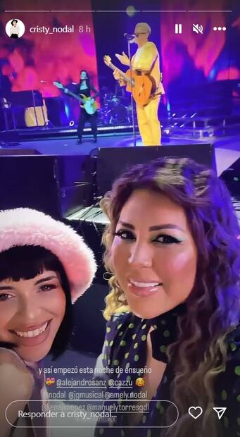 Mamá de Nodal aparece ahora con Cazzu: Christian se luce en concierto de Alejandro Sanz