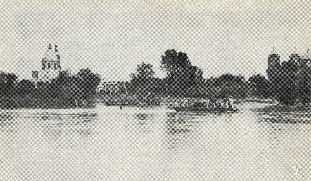 Este paisaje de los años 20 muestra que el río Lerma tenía un afluente comparable al de los ríos de ciudades importantes, como París, Londres o El Cairo. ESPECIAL.