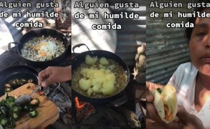 Mujer cocina para 4 personas con 50 pesos y se vuelve viral  