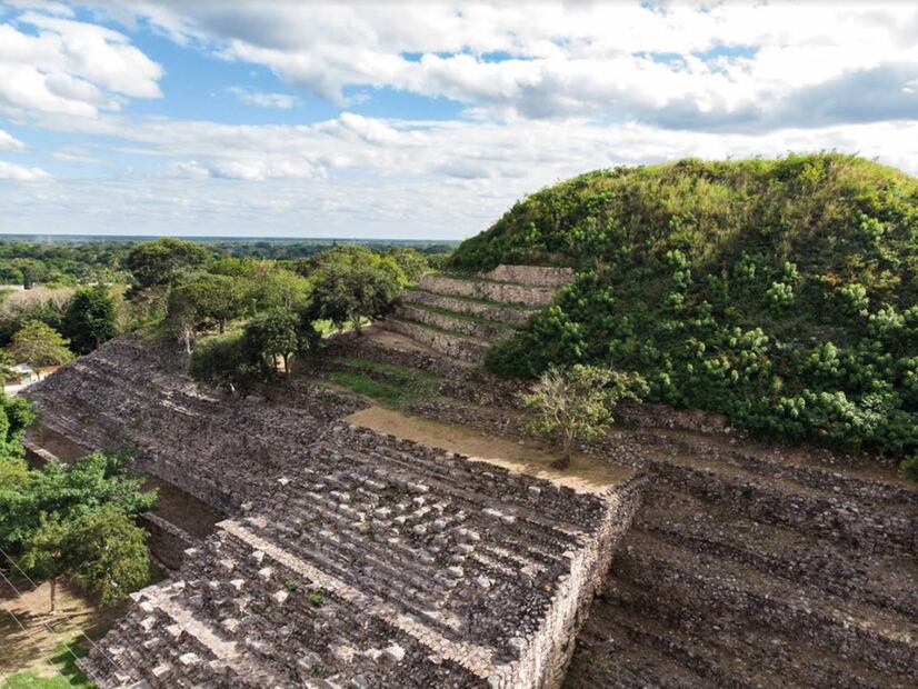 Pirámide Chaltún Ha, ubicada en Yucatán. 
Foto: INAH