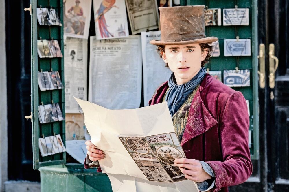 El joven actor Timothée Chalamet es Wonka. Foto: Warner Bros