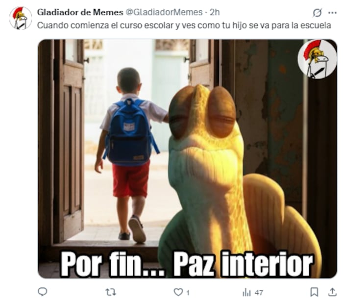 Los mejores memes para iniciar el ciclo escolar 2025-2026.
Foto: Captura de pantalla en X 