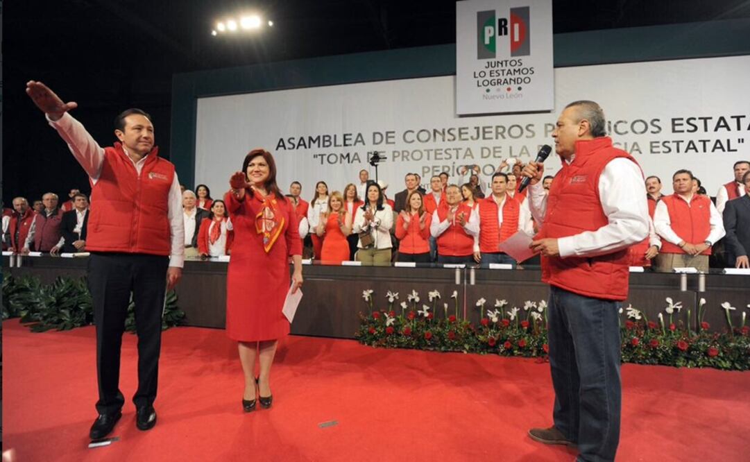 Beltrones tomó protesta a la nueva dirigencia del PRI en Nuevo León. /Tomada de @MFBeltrones