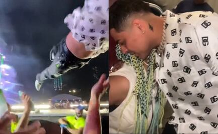 Eduin Caz ofrece disculpas a la fan a la que le dio tremendo aplastón tras aventarse en un show: "Espero que estés bien"