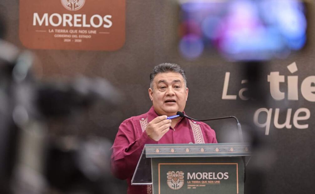 Secretario de Seguridad Pública y Protección Ciudadana en Morelos (SSyPC), Miguel Ángel Urrutia Lozano (16/07/2025). Foto: Especial