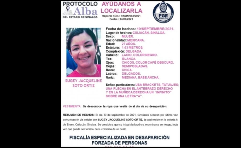 Reportan seis personas desaparecidas en una semana en Sinaloa