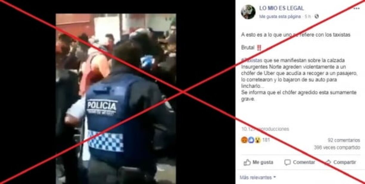 Golpiza a supuesto conductor de Uber y “Uver”: las fake news de la marcha