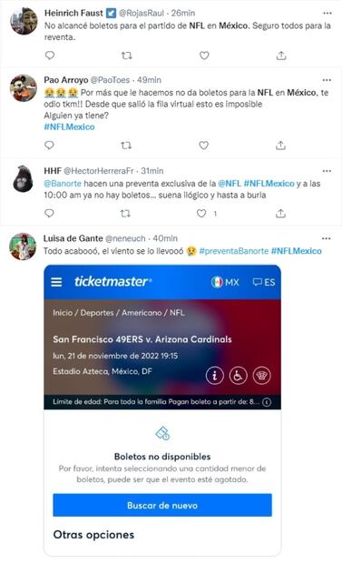 Boletos de la NFL en México se agotan en el primer día de preventa