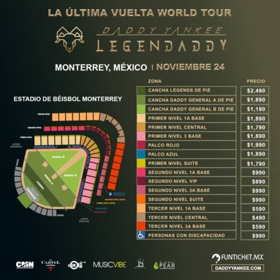 "Llamado de emergencia"...Se agotan boletos para conciertos de Daddy Yankee en Monterrey y Guadalajara