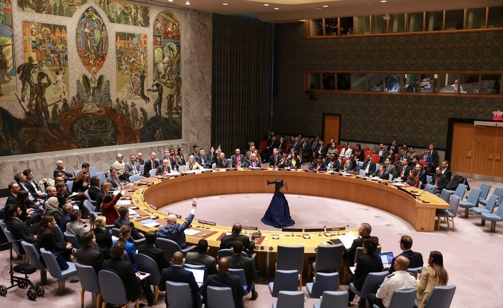 El Consejo de Seguridad de la ONU llevando a cabo la votación de un proyecto de resolución sobre el conflicto entre Israel y Palestina en la sede de la ONU, en Nueva York, en octubre pasado. Foto: Xinhua