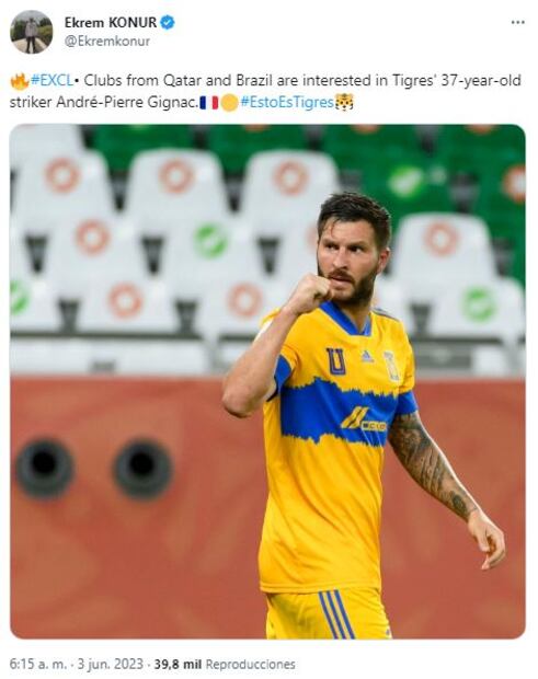 Gignac, en la mira de equipos en Brasil y Qatar