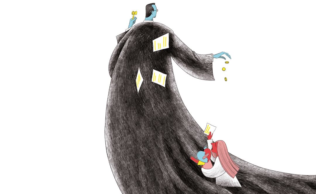 Acusan de influyentismo a magistrado en pleito por manutención. Ilustración: de Ani Cortés