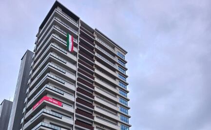 Bandera de México ya luce en la Villa Olímpica de Tokio
