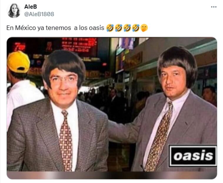 Memes del regreso de Oasis al escenario en México. Foto: X