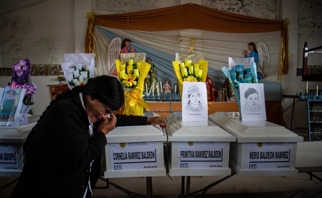 "Yo perdí a mi madre y a mis cinco hermanos", dijo con lágrimas a la AFP Teófila Ochoa. Foto: AFP 